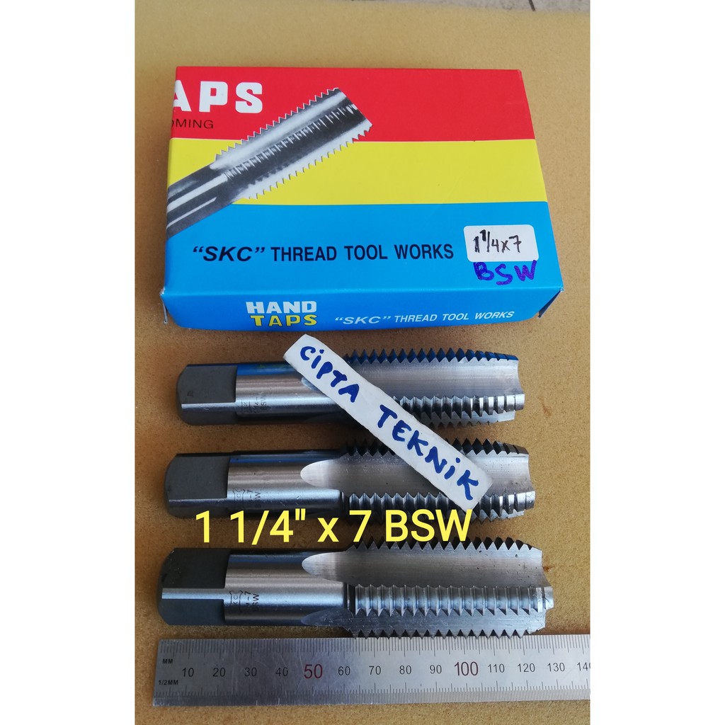 Jual Hand Tap SKC 1 1/4inchi x 7BSW Handtap SKC 1 1/4 inchi x 7 BSW Tap ...