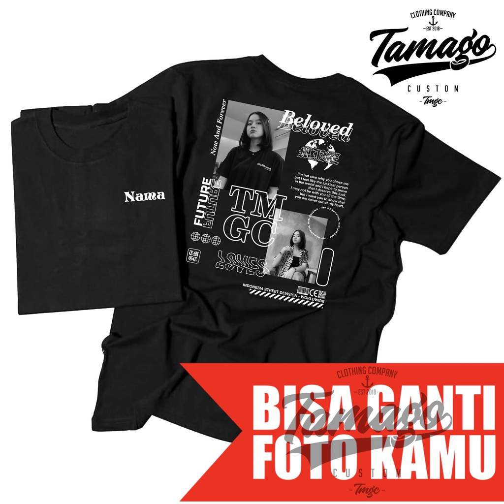 Jual Satu Hari Jadi Custom Kaos Desain Aesthetic Kaos Foto Bucin Viral Bisa Ubah Foto