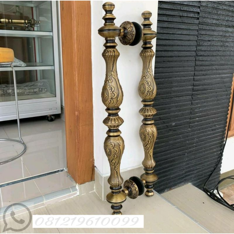 Jual Handle Pintu Rumah Gagang Pintu Rumah Kuningan Klasik Ukuran 68cm