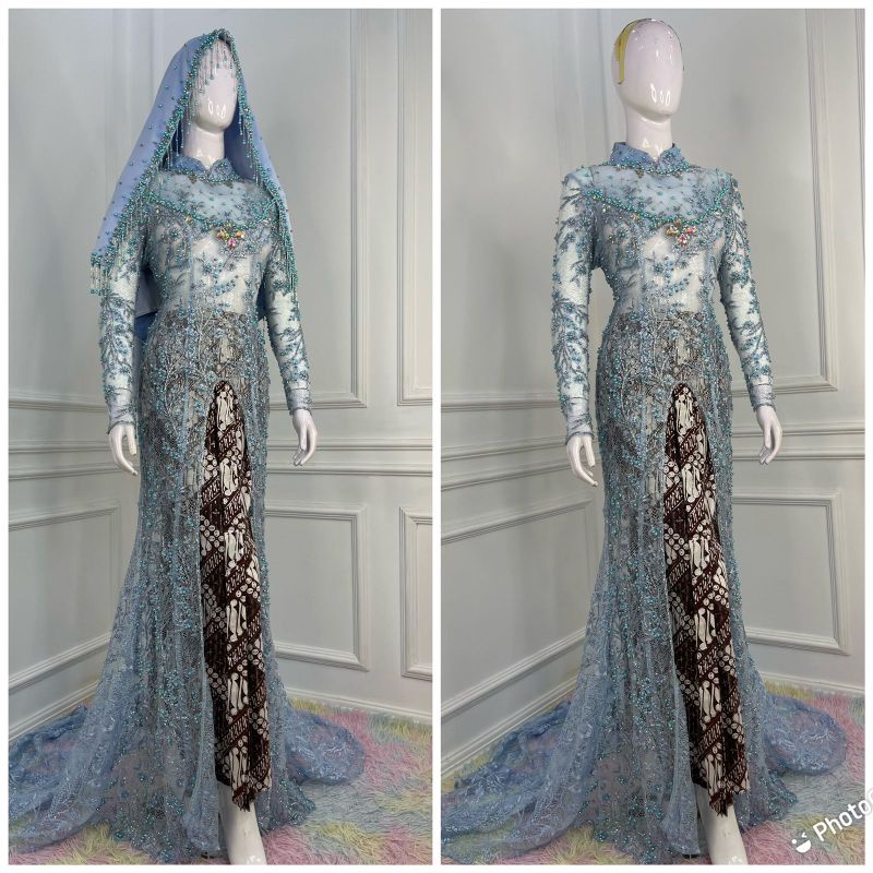 Jual kebaya akad nikah koto gadang modern | baju pengantin muslim akad ...