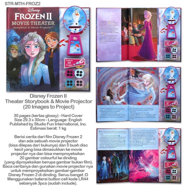 Jual　Frozen　Disney　Theater　Shopee　II　Storybook　Projector　Movie　Indonesia