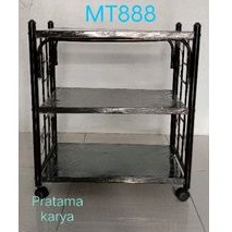 Jual Rak Meja Serbaguna Rak TV Rak Besi Plat Roda | Shopee Indonesia