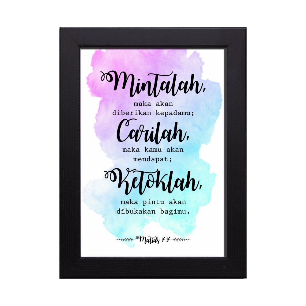 Jual Matius 77 Hiasan Dinding Pajangan Dekorasi Kristen Ayat Alkitab Wall Decor Shopee Indonesia 4306