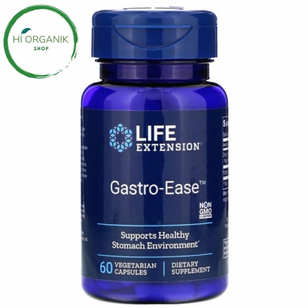 Jual Life Extension Gastro Ease 60 Veg Caps - Kesehatan Pencernaan dan ...