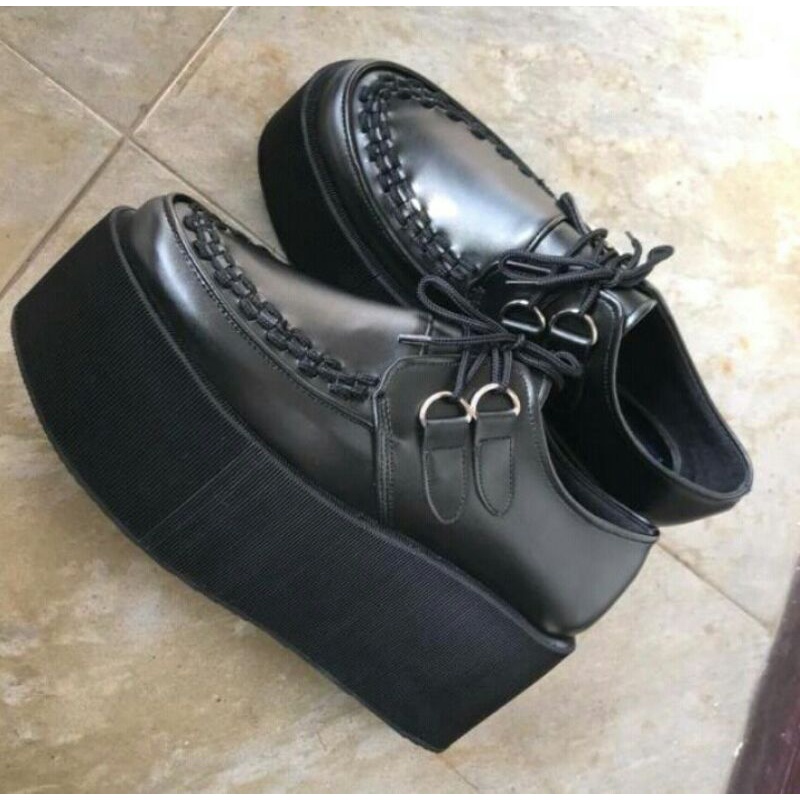 Jual sepatu kulit / sepatu rockabilly / sepatu rock triple sol full ...