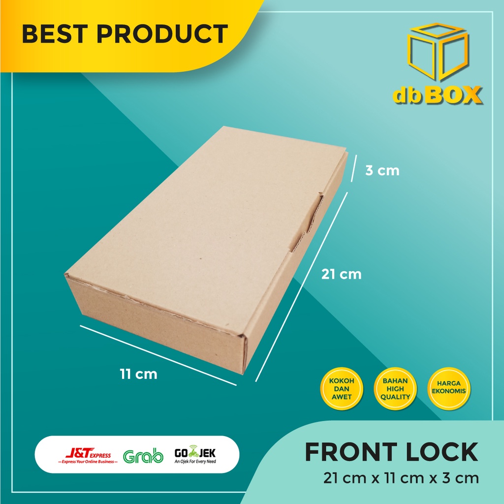 Jual (10pcs) Kardus 21x11x3 cm | Box Die Cut & Easy Usage |Box Kue ...