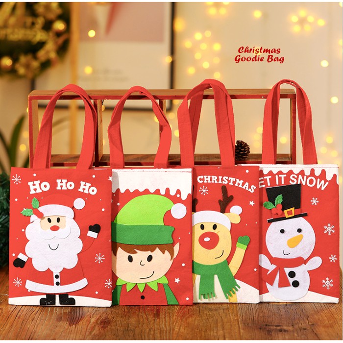 Jual NEW Christmas Goodie Bag, Gift Bag, Tas snack, permen, edisi Natal