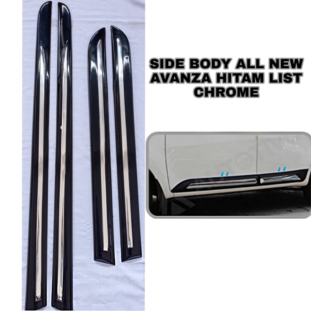 Jual List Lis Pintu Samping Side Body Moulding Chrome All New Avanza Shopee Indonesia