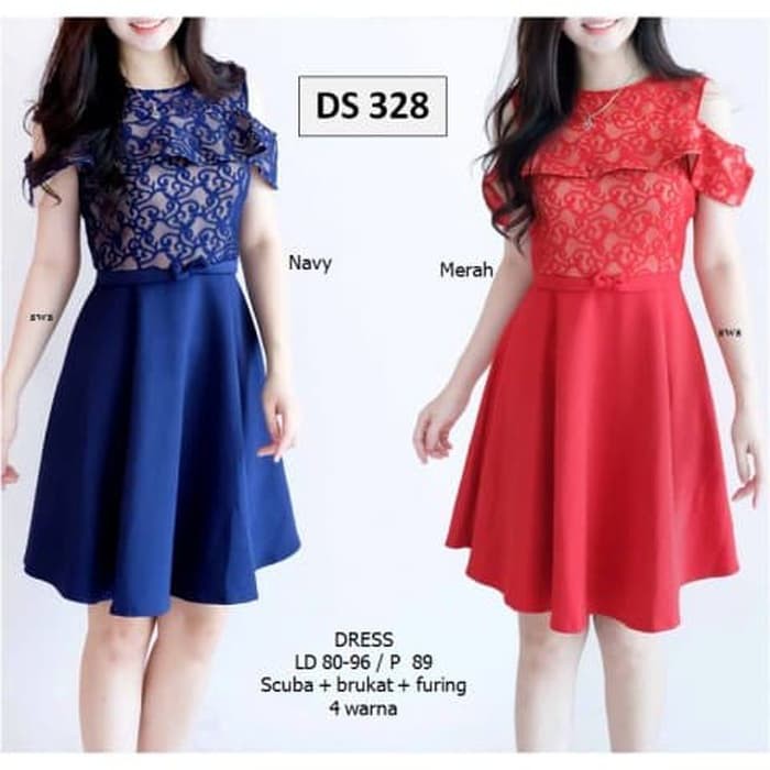 Jual Mini Dress Brukat Minidress Baju Gaun Wanita Murah Brokat Pendek Pesta Shopee Indonesia