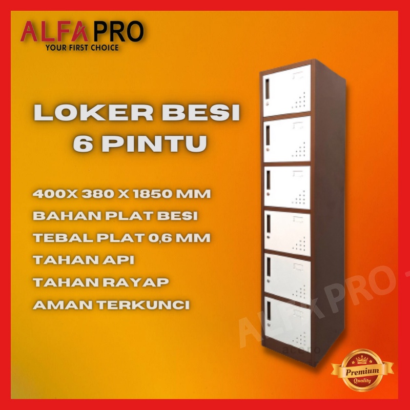 Jual Loker Besi 6 Pintu Steel Cabinet Lemari File Filling Cabinet ...