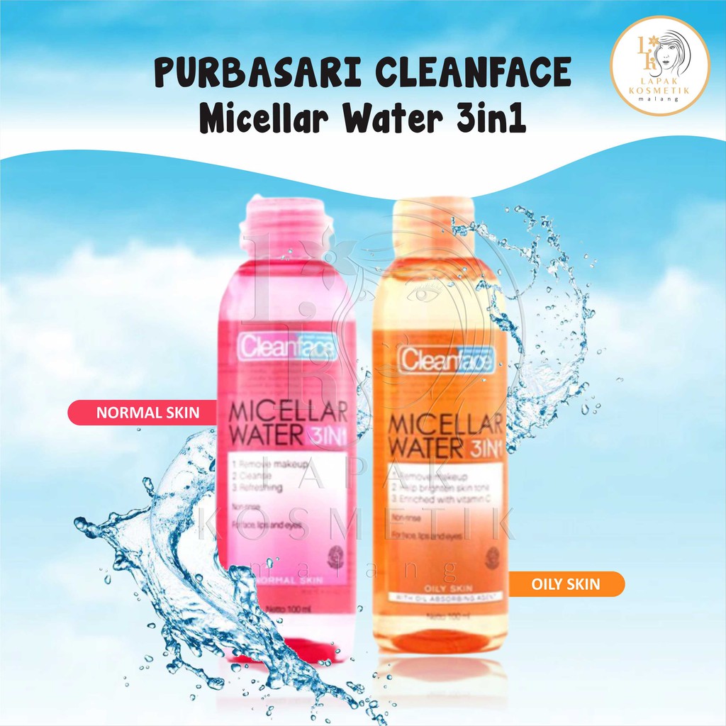 Jual PURBASARI CLEANFACE MICELLAR WATER 3IN1 FOR OILY AND NORMAL SKIN Shopee Indonesia
