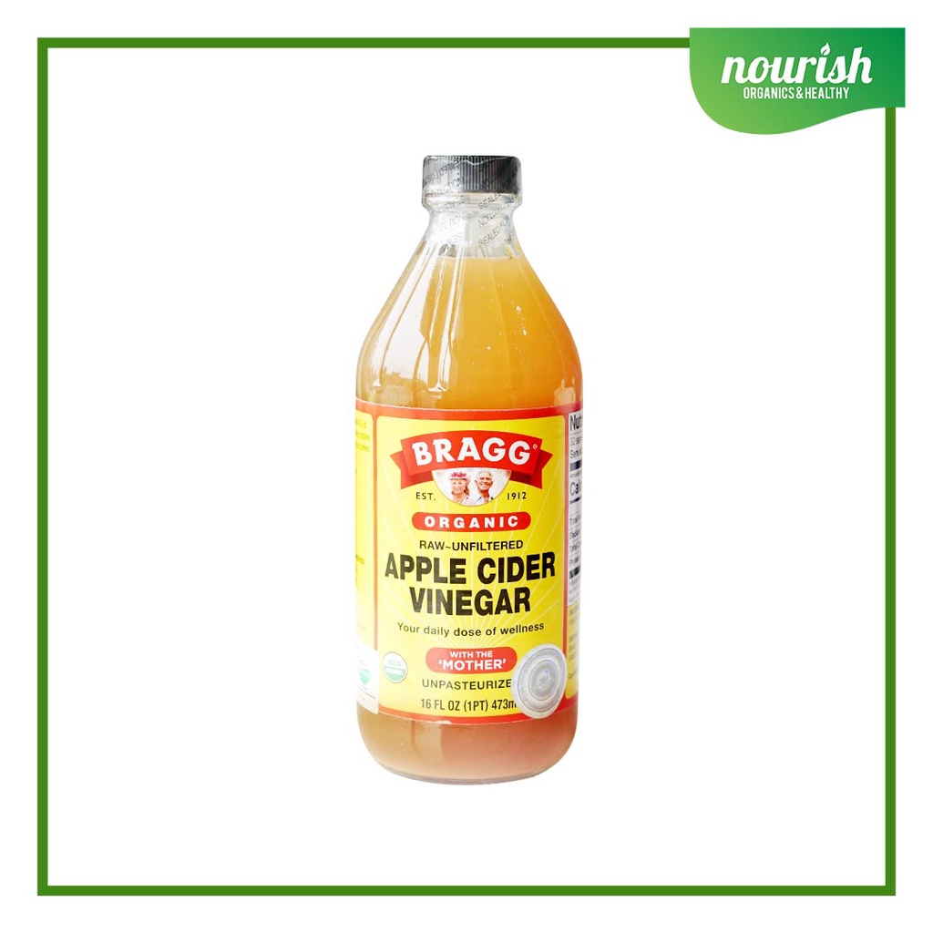 Jual Bragg, Organic Apple Cider Vinegar 473 Ml (with The 'Mother', Raw ...