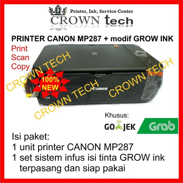 Jual Canon MP287 Modifikasi GROW INK PLUS | Shopee Indonesia