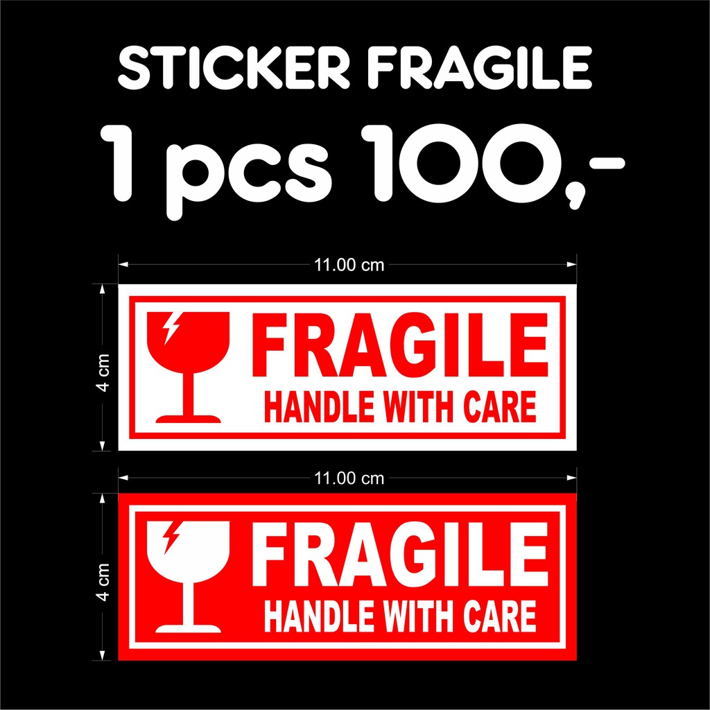 Jual 100 pcs. STIKER FRAGILE | Shopee Indonesia