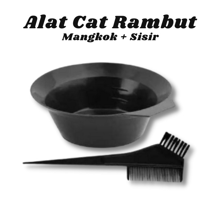 Jual Paketan alat cat rambut (sisir + Mangkok) | Shopee Indonesia