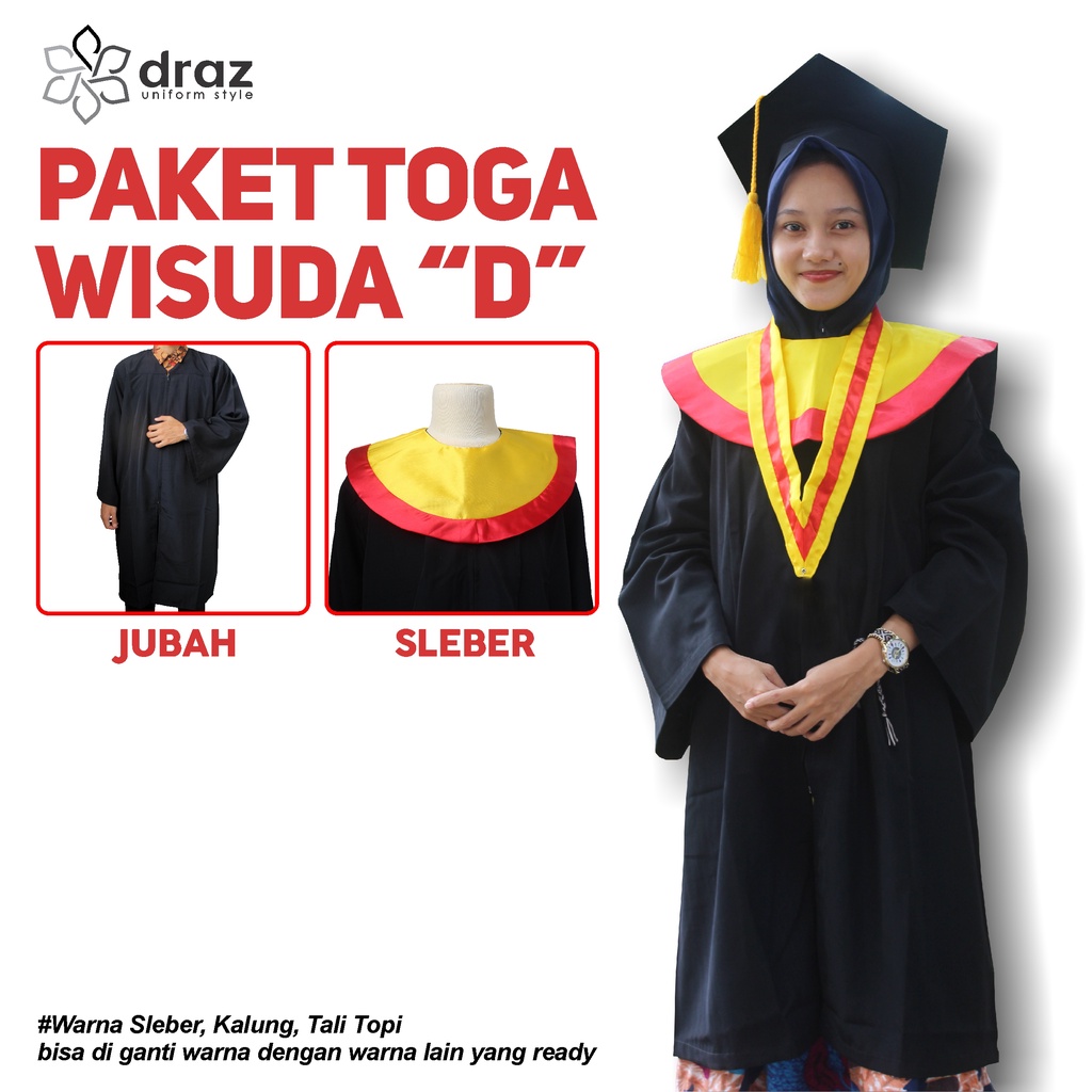 Jual Paket Toga Wisuda Dewasa Laki-laki Perempuan Baju Wisuda Lengkap ...