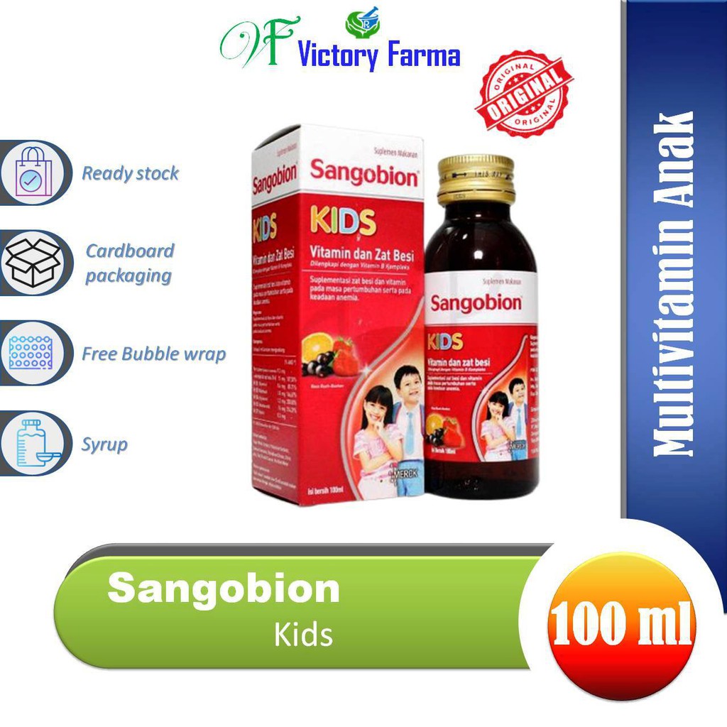 Jual Sangobion Kids Sirup 100 Ml / Vitamin Dan Zat Besi | Shopee Indonesia