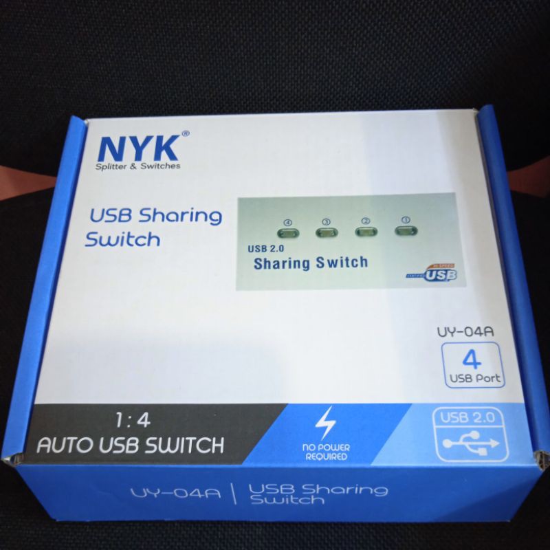Jual NYK USB Auto Switch 4 port sharing 1 printer 4 pc | Shopee Indonesia
