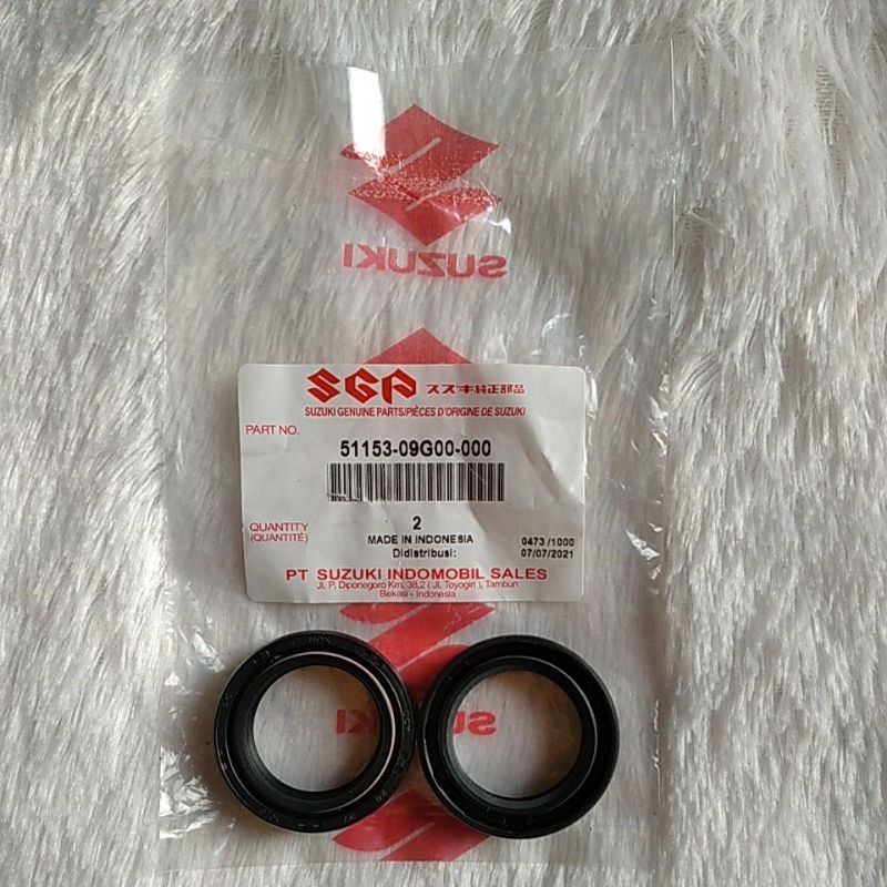 Jual Seal shock depan 26x37x10.5 HARGA 1 SET 51153-09G00-000 ori SUZUKI ...