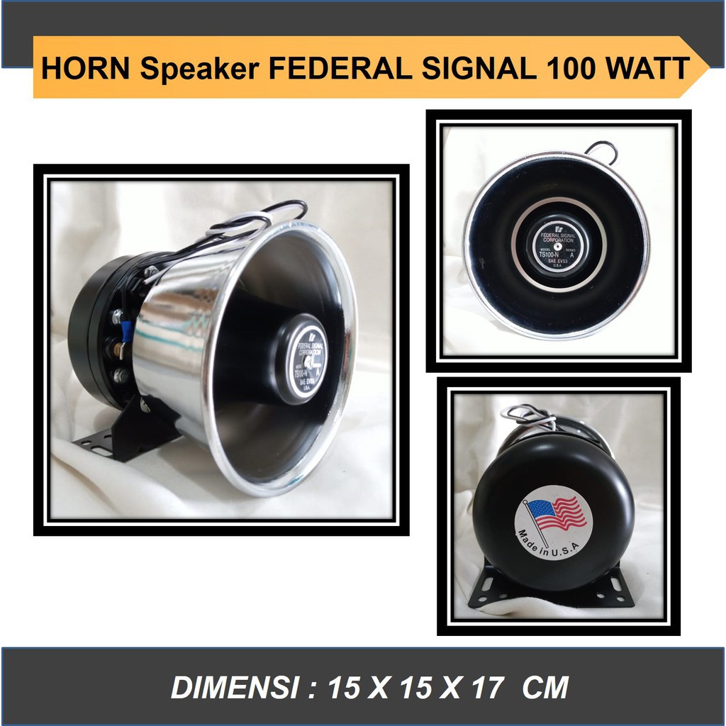 Jual TOA 100 Watt Stainles, Horn Speaker Federal Signal W Speker ...
