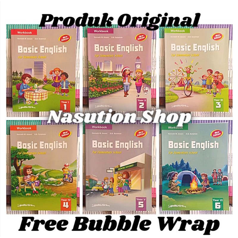 Jual Workbook Basic English Kelas 1,2,3,4,5,6 SD Yudhistira New Edition ...