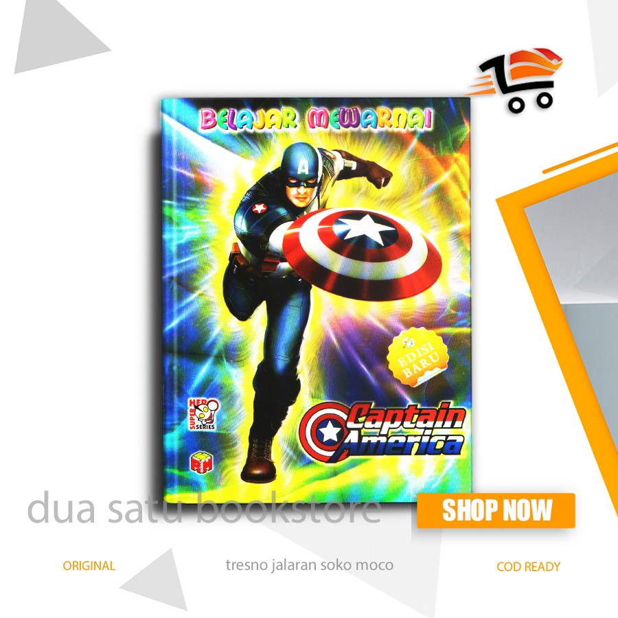 Jual BELAJAR MEWARNAI CAPTAIN AMERICA | Shopee Indonesia