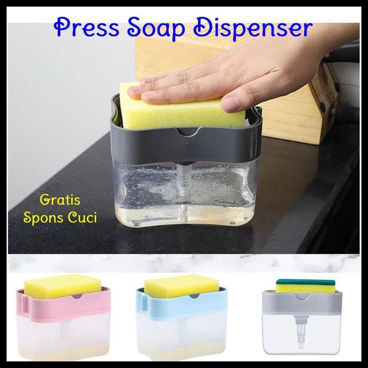 Jual Dispenser Sabun Untuk Dapur Soap Pump Holder Spons Sponge Cuci ...