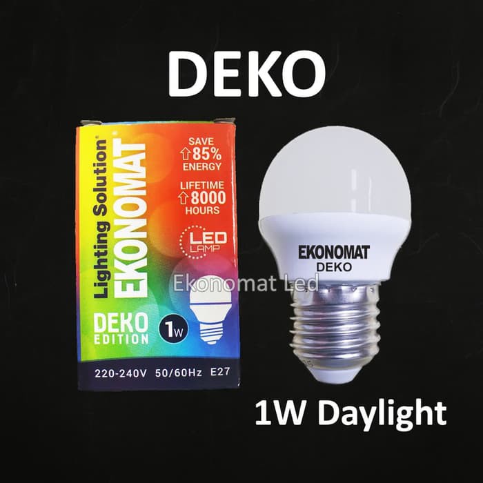 Jual Lampu Bohlam LED EKONOMAT DEKO Warna 1 Watt Hias Hias Dekorasi