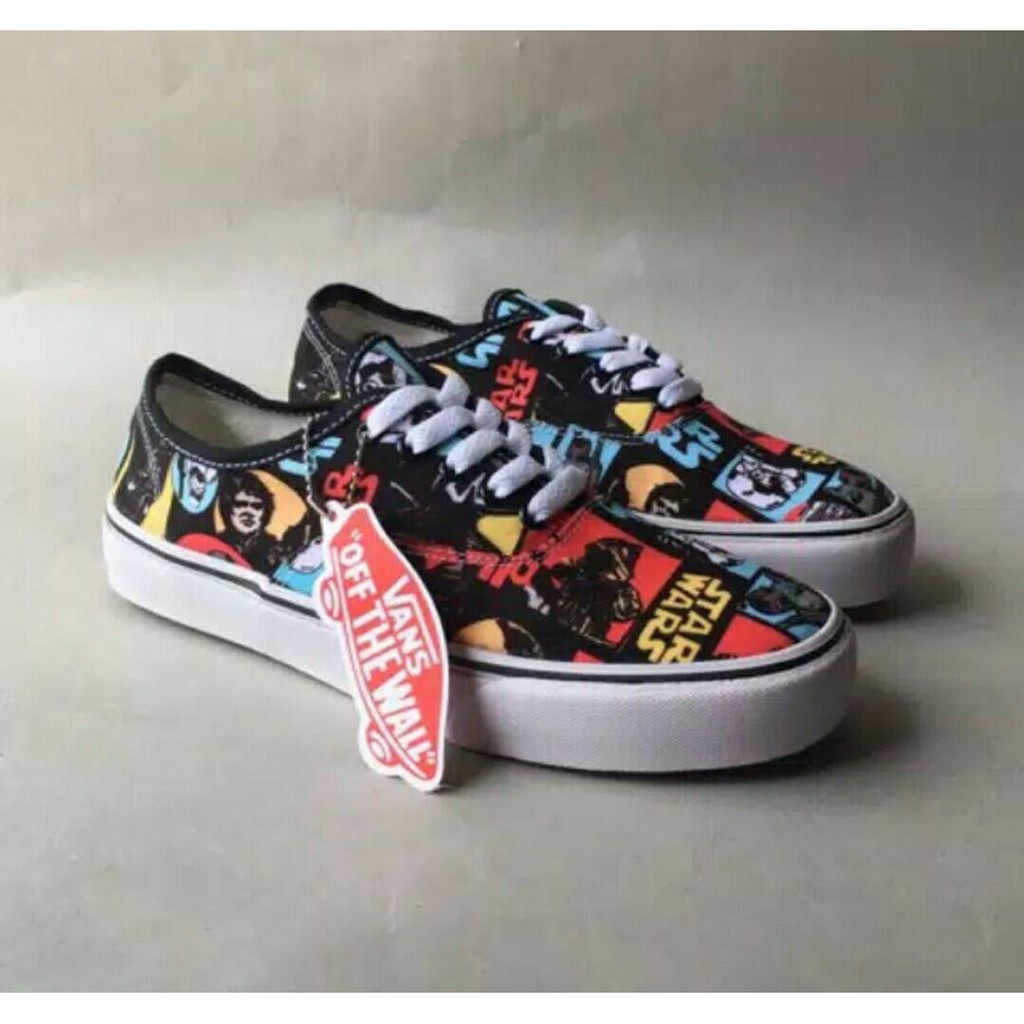 Sepatu Vans Star Wars Sneakers Kasual Pria Sekolah Jalan Gaya cowok