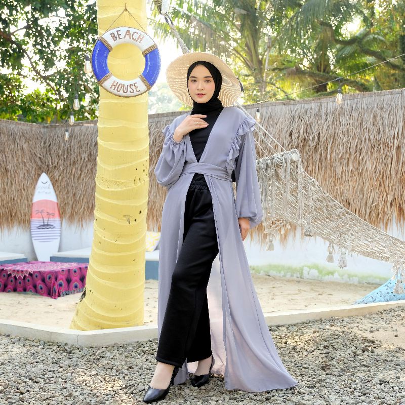 Jual Elea Outter Ceruty Babydoll / Cardigan Outer Dress Kekinian / Long ...
