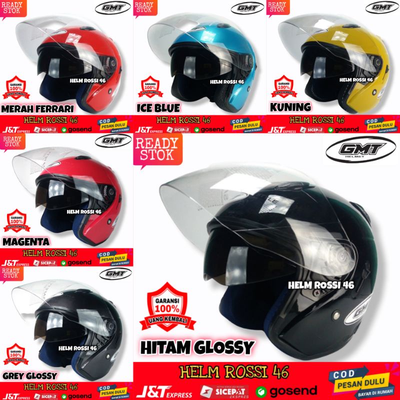 Jual Helm Half Face Ink Centro Double Visor Wanita Pria Sni Gmt Kaca