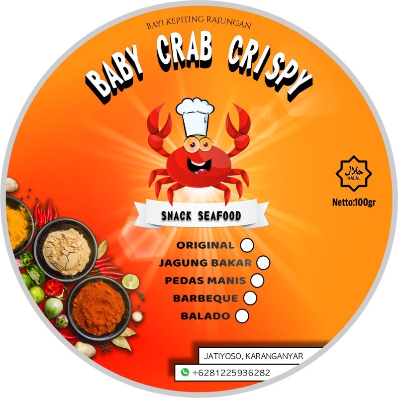 Jual BABY CRAB CRISPY 100GR KARANGANYAR JAWA TENGAH Shopee Indonesia