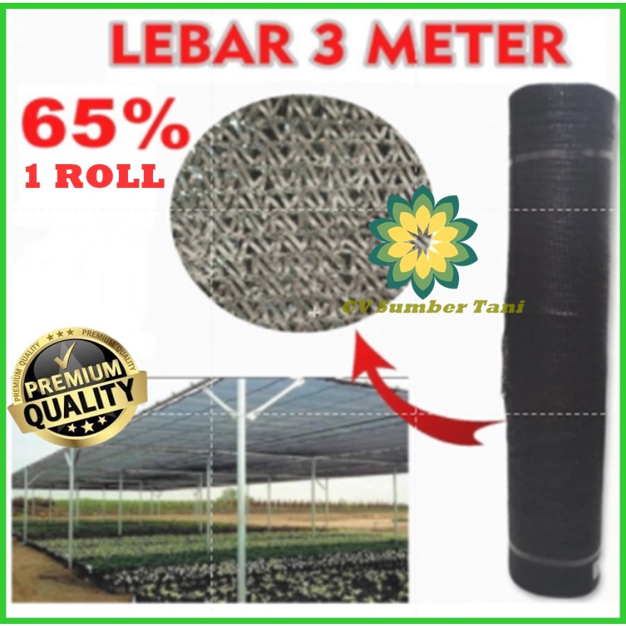 Jual Jaring Paranet Rajut V 65% 1 Roll Panjang 100 Meter x Lebar 3 ...