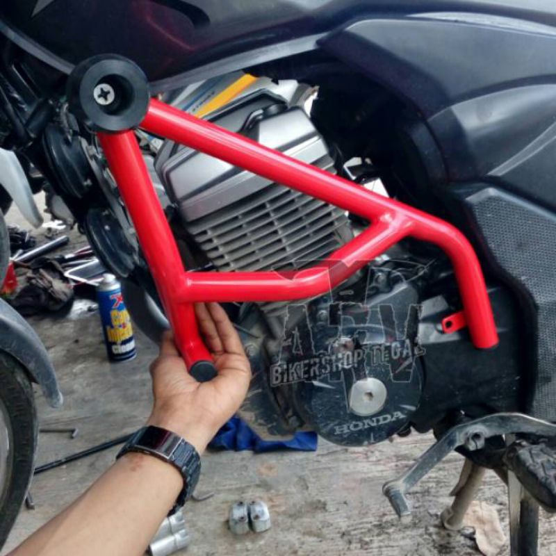 Jual Tubular crashbar honda verza 150 frame slider agna Shopee Indonesia