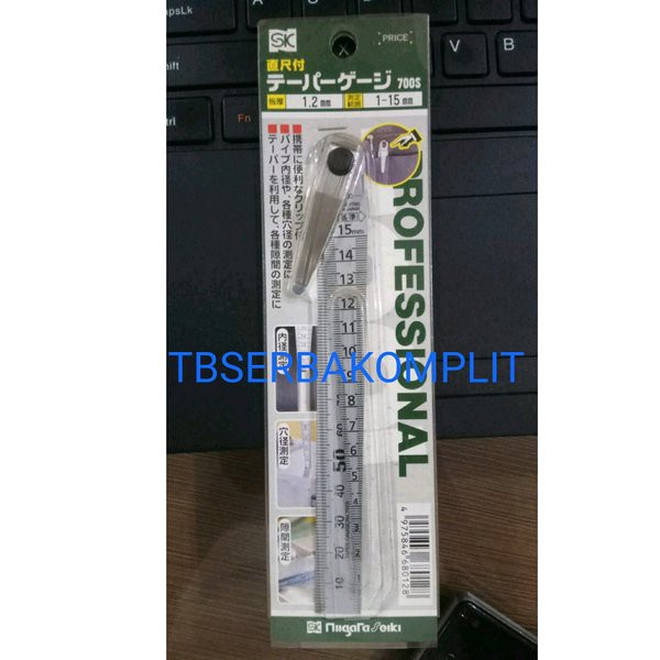 Jual Bore Taper Gauge With Ruler SK Japan TPG-700S Shinwa Japan Asli ...
