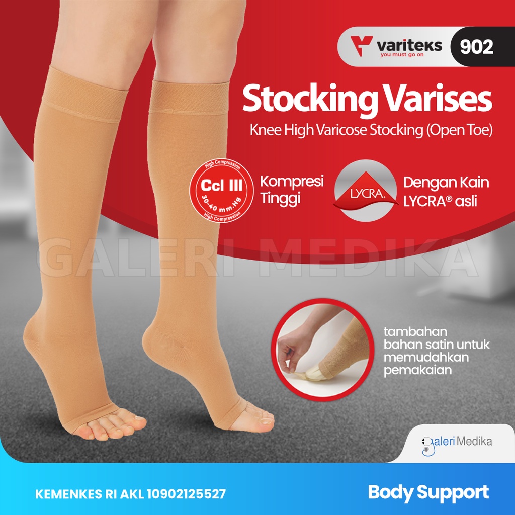 Elastic compression socks 3/4 Variteks 905