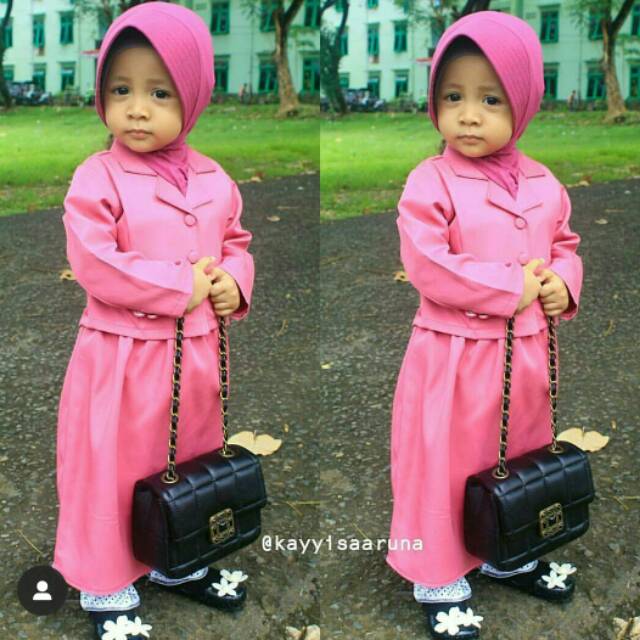 Jual Kostum Bhayangkari Lengan panjang | Baju Bhayangkari Anak (Jilbab