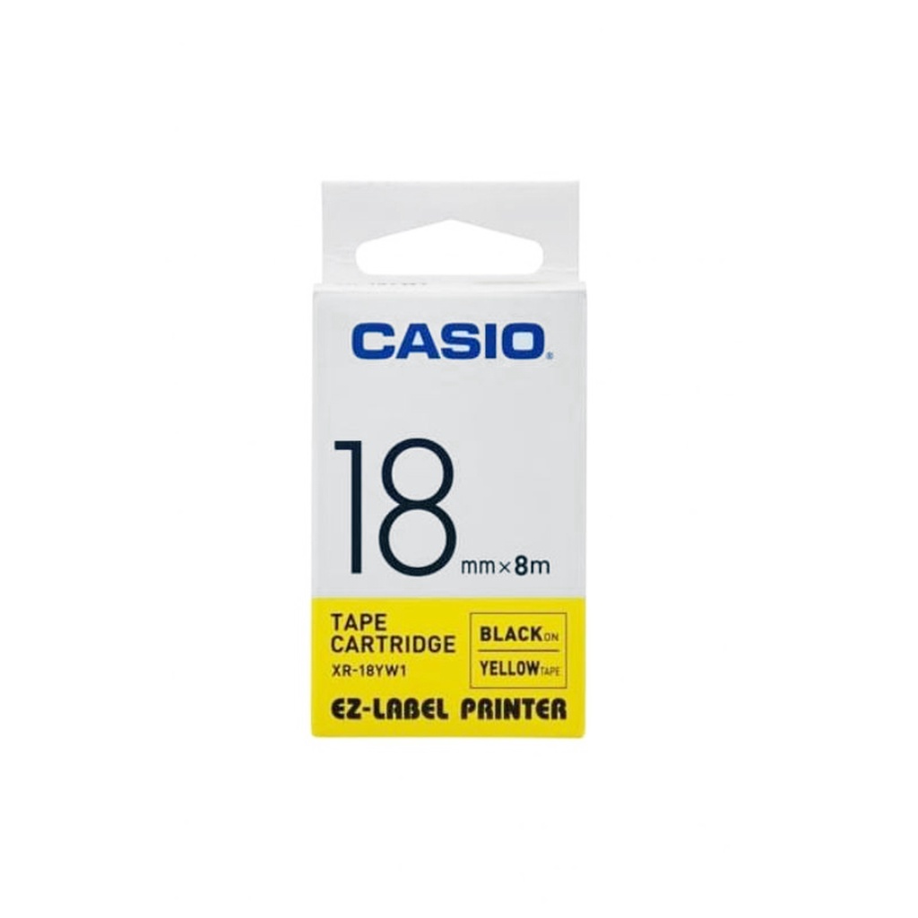 Casio XR-18YW1-Label Tape - Printer - Kuning - 18 mm (2)