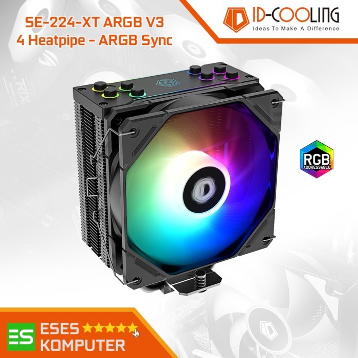 Jual ID-COOLING SE-224-XT ARGB V3 SYNC 120MM AIR CPU Cooler HSF Intel ...