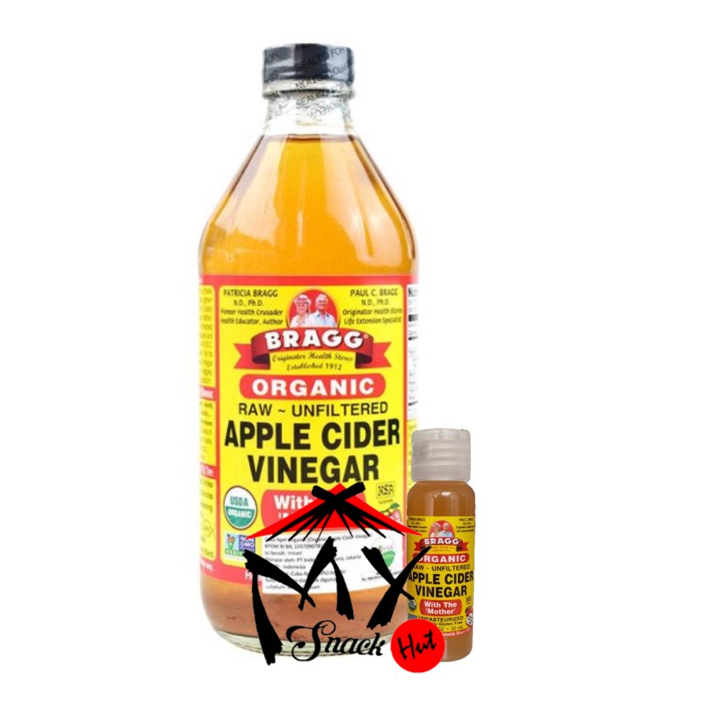 Jual APPLE CIDER ORGANIC 50ML BRAGG BRAG CUKA SARI APEL VINEGAR
