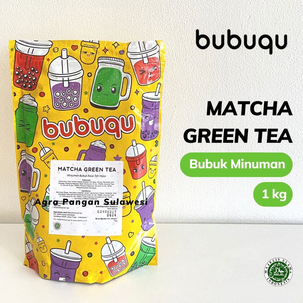 Jual Bubuk Minuman MATCHA GREEN TEA 1kg Bubuqu Powder Drink Premix Rasa ...