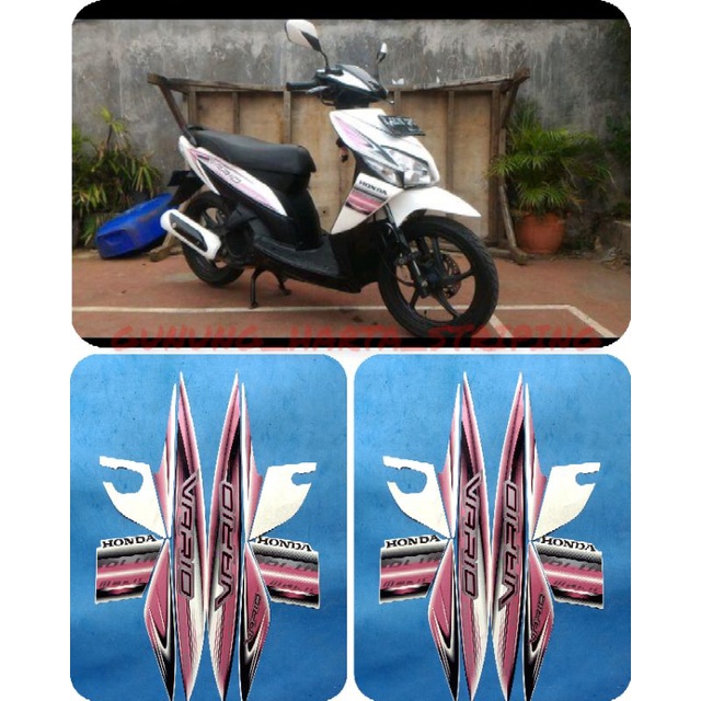 Jual Stiker Striping Lis Body Motor Full Set Honda Vario Cw Karbu