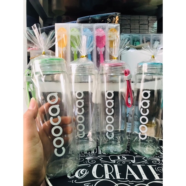 Jual Souvenir Botol Tumbler 420ml Bening Slim Tutup Karet Free Custom Sablon Dan Kemas Shopee 8955