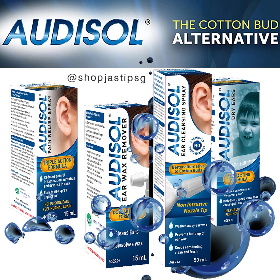 Jual Audisol Ear Wax Remover 15ml / Cleansing Spray 50ml Pembersih