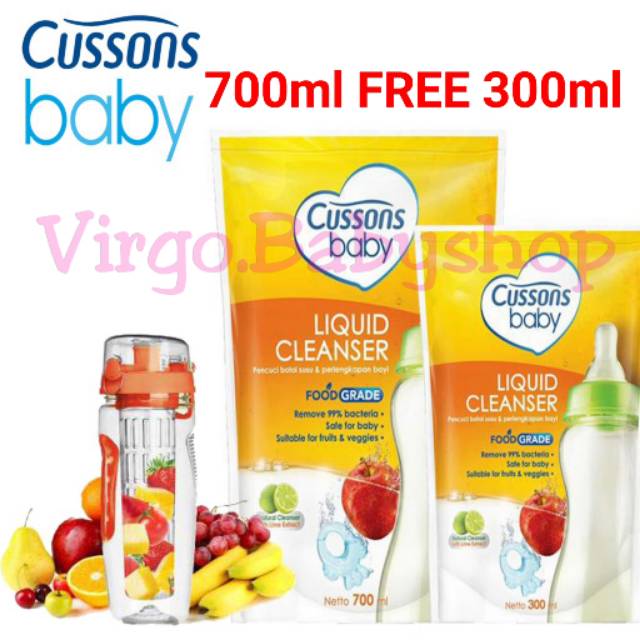 Jual Cussons Baby Liquid Cleanser Banded 700ml FREE 300ml / Botol 450ml ...