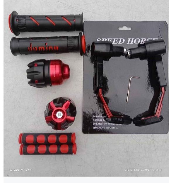 Jual Paket Variasi Item Proguard Robot Handgrip Domino Strip Karet Hendel Rem Jalu As