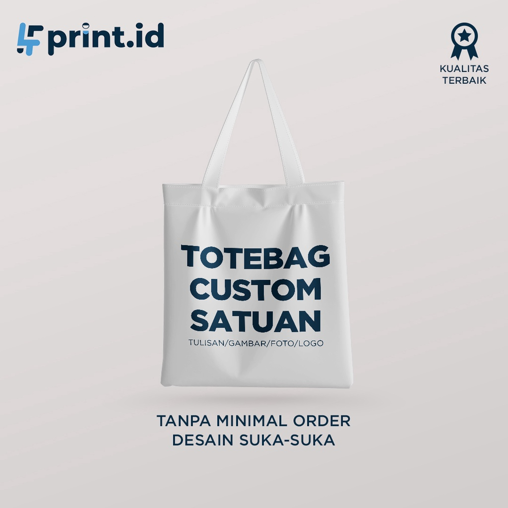 TAS TOTEBAG KANVAS CUSTOM SABLON SATUAN 33X38 CM