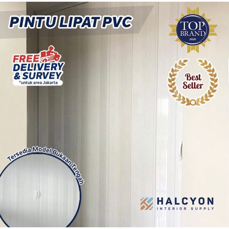 Jual PENYEKAT RUANGAN / PINTU LIPAT PVC / FOLDING DOOR PVC BEST QUALITY ...