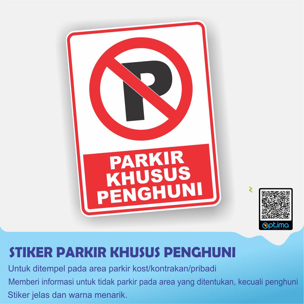 Jual Stiker Parkir Khusus Penghuni X Cm Shopee Indonesia