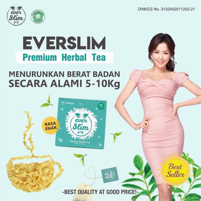Jual Original EVER SLIM TEA EVERWHITE Everslim Tea Ever White | Shopee ...